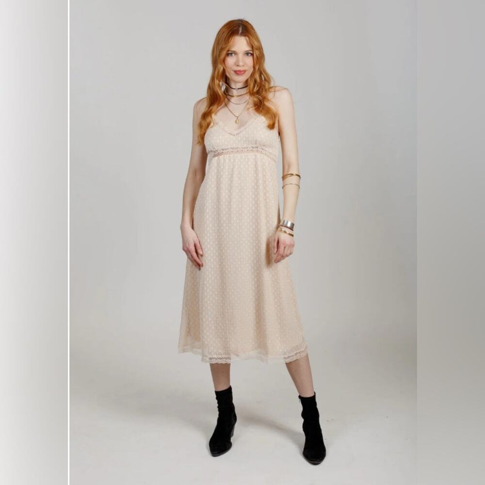 NWT band of the free AMALIE IVORY SLIP MIDI DRESS Sold Out online